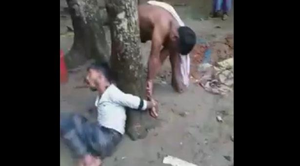 সিরাজগঞ্জে চোরকে গাছে বেঁধে পাশবিক নির্যাতন